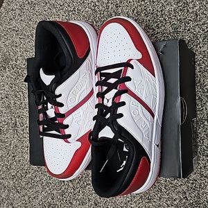 Brand new Jordan Nu Retro 1 Low, 7Y, red/white/black